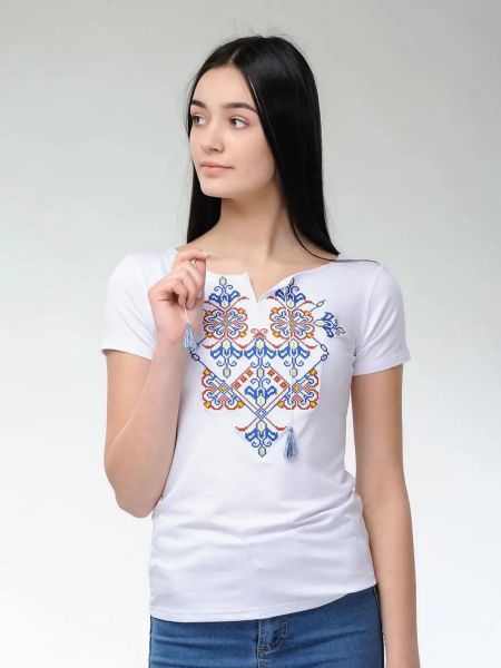 Рубашка с вышивкой из вискозы Melanika