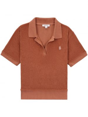 Siuvinėtas polo marškinėliai Sporty & Rich oranžinė
