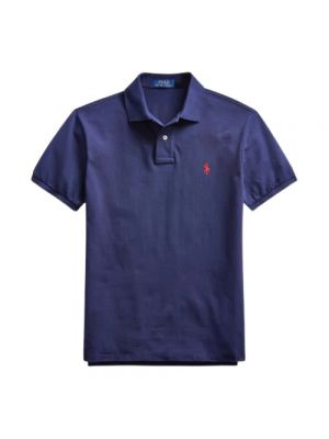 Mesh slim fit hemd Polo Ralph Lauren blau