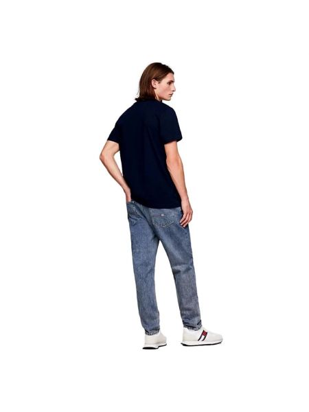 Camisa vaquera slim fit manga corta Tommy Jeans azul