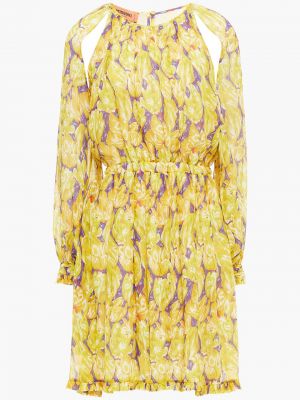 Шовкове плаття міні з вирізом Missoni, жовте
