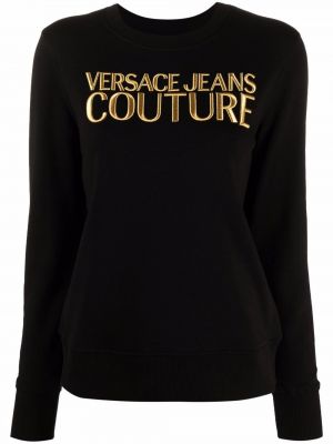 Top con bordado Versace Jeans Couture negro