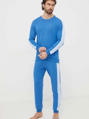 Pijamale din bumbac United Colors Of Benetton albastru