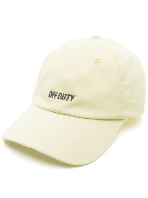 Cappello con visiera ricamato Off Duty giallo