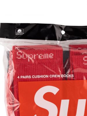 Socken mit stickerei Supreme rot