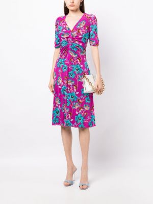 Dvipusis midi suknele Dvf Diane Von Furstenberg violetinė