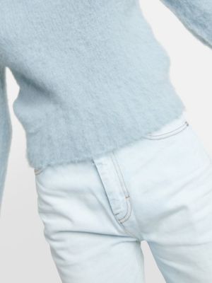 Vilnas džemperis ar augstu apkakli Ami Paris zils
