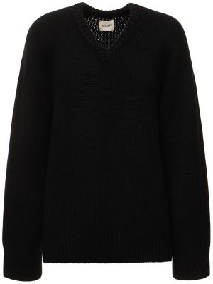 Suéter de cachemir Khaite negro