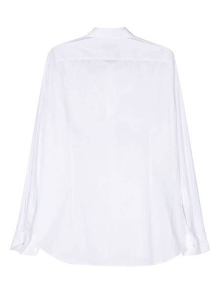 Průsvitná bavlněná košile Corneliani bílá