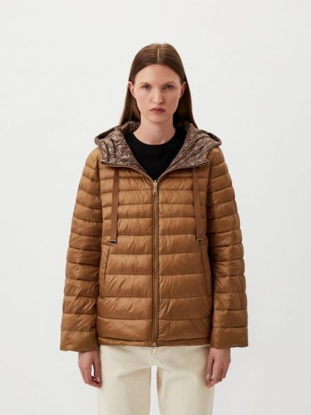 Утепленная демисезонная куртка Orsa коричневая