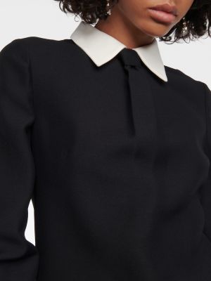 Mini vestido de crepé Valentino negro