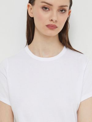 Bavlněné tričko Abercrombie & Fitch bílé