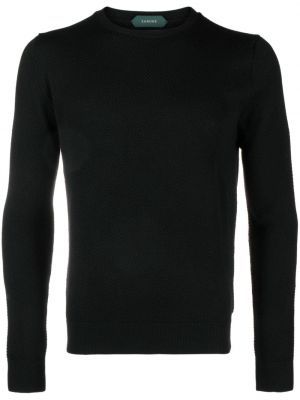 Vlnený sveter Zanone čierna