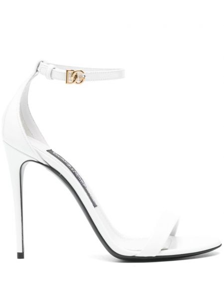 Kožne sandale Dolce & Gabbana bijela