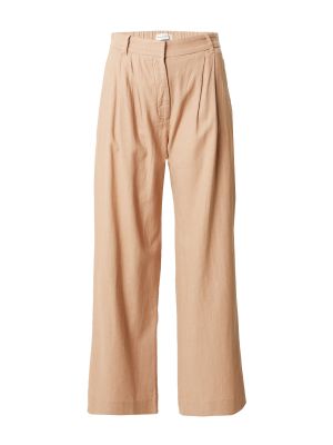Pantaloni plissettati Abercrombie & Fitch marrone