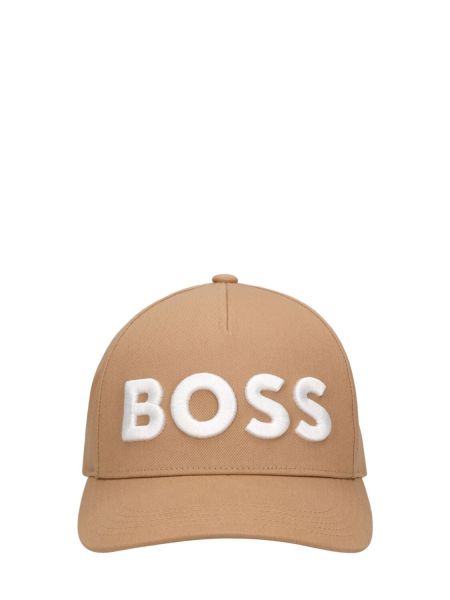 Gorra de algodón Boss beige