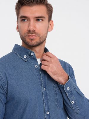 Slim fit džínová košile Ombre modrá