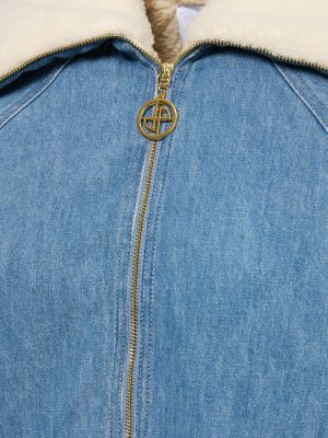 Oversized džínová bunda na zip Patou modrá