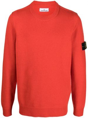 Плетен пуловер Stone Island червено