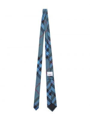 Kostkovaná hedvábná kravata Burberry