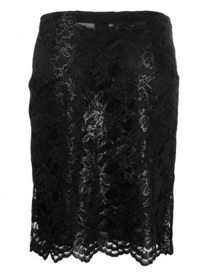 Krajkové květinové mini sukně Aspesi černé