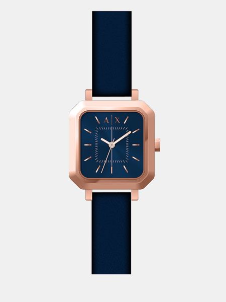 Relojes de cuero Armani Exchange azul
