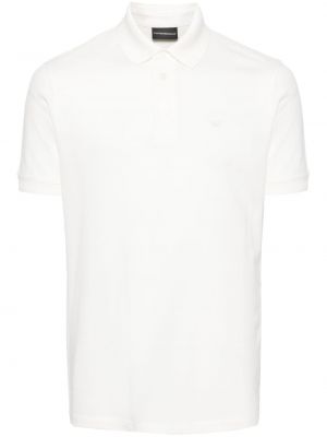 Siuvinėtas polo marškinėliai Emporio Armani balta