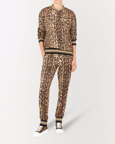 Leopardí mikina s potiskem Dolce & Gabbana