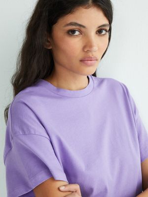 Camiseta manga corta Noisy May violeta