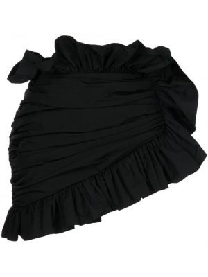 Asymetrické mini sukně s volány Area černé