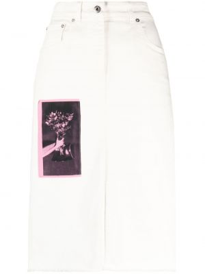 Džínsová sukňa Lanvin biela