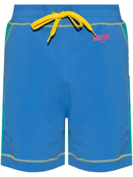Плаж памучни шорти Moschino синьо