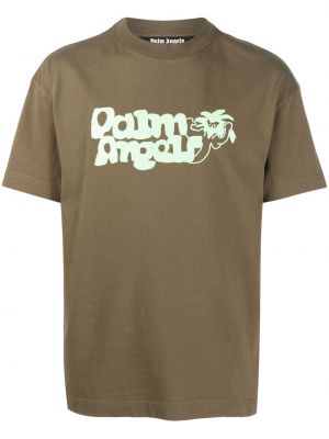 T-shirt aus baumwoll Palm Angels grün