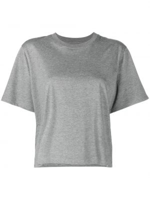 Oversize t-shirt mit rundem ausschnitt Loulou Studio grau