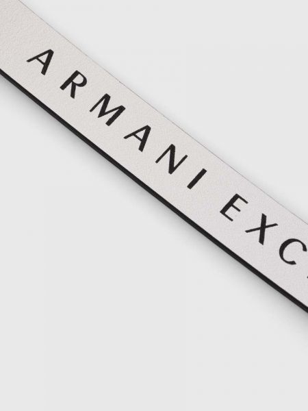 Oboustranný kožený náramek Armani Exchange černý