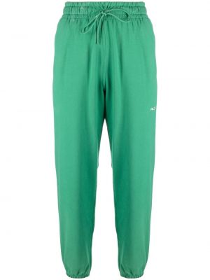 Haftowane spodnie sportowe Rlx Ralph Lauren zielone