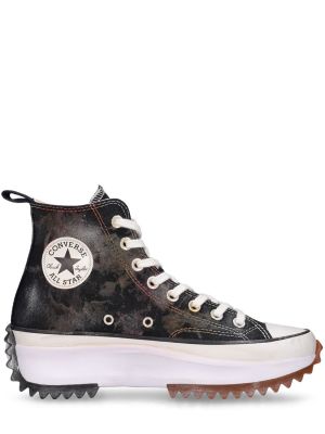 Yıldız deseni koşu ayakkabısı Converse siyah