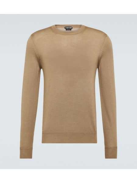 Kaschmir seiden strickpullover Tom Ford beige