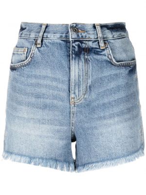 Křišťálové džínové šortky Liu Jo modré