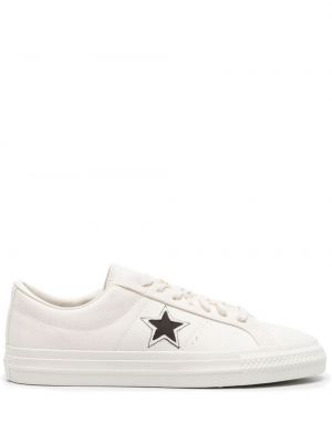 Sneakers με κορδόνια με δαντέλα με μοτίβο αστέρια Converse Chuck Taylor All Star καφέ