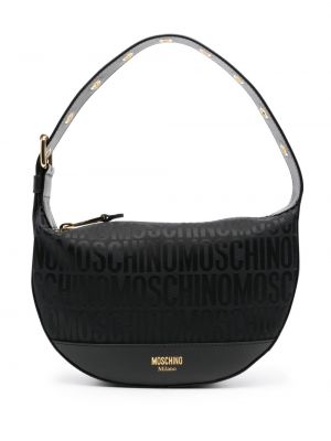 Kožna torba za preko ramena s printom Moschino
