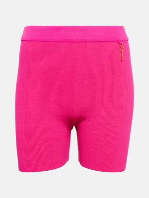Pantaloncini in maglia Jacquemus rosa