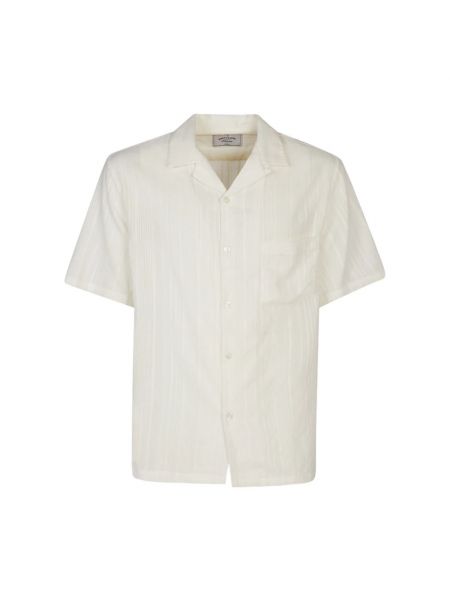 Flanell hemd mit kurzen ärmeln Portuguese Flannel weiß