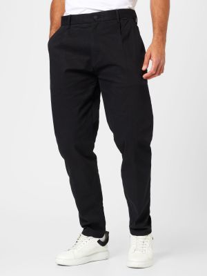 Plisované nohavice Calvin Klein čierna