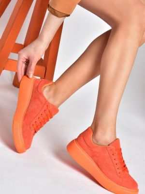 Pantofi din piele de căprioară Fox Shoes portocaliu