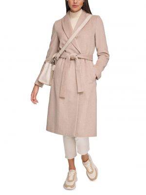 Пальто с поясом с шалевым воротником Calvin Klein