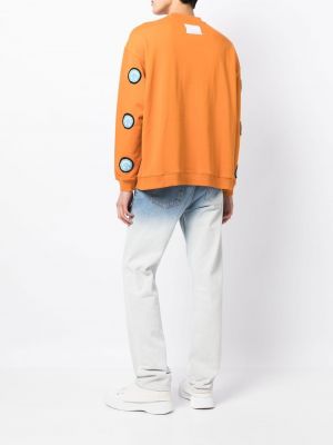 Sweatshirt mit rundem ausschnitt Off Duty orange