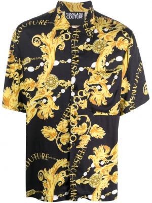 Rifľová košeľa s potlačou Versace Jeans Couture