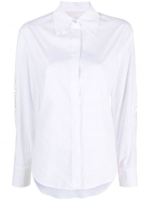 Krekls ar garām piedurknēm Genny balts