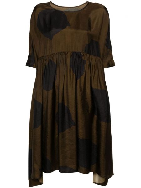 Midi šaty s potlačou s abstraktným vzorom Uma Wang